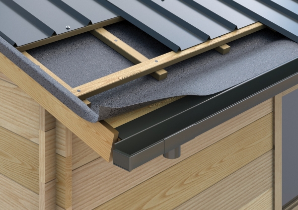 Gartenhaus Verlängerungsset 1,10 Meter Aluminium natur Simpel